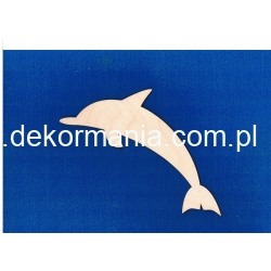 SKLEJKA #3mm Delfin 20x8,5cm  ,delfinek 20x8,5cm  morskie, zwierzęta " ryba " / 0012